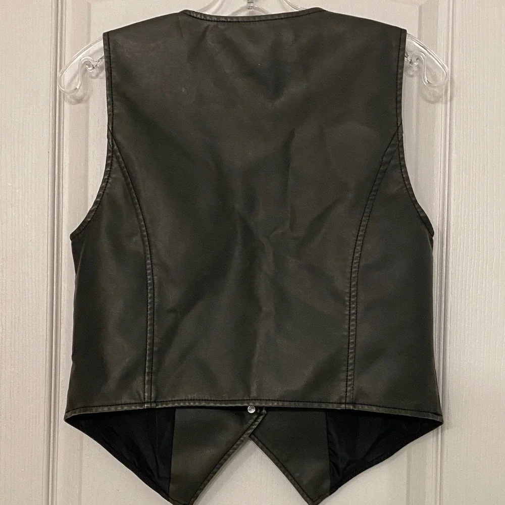 Wild Fable Black Faux Leather Vest NWT - XS